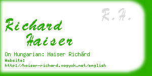 richard haiser business card